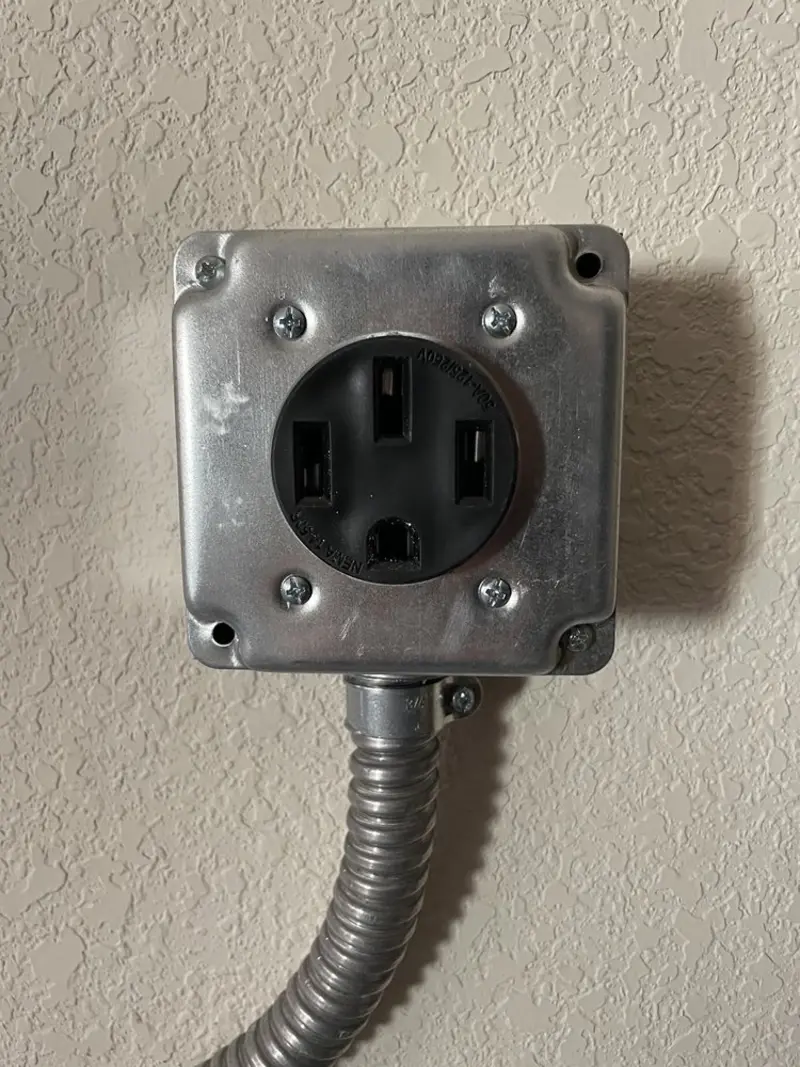 NEMA 14-50 outlet installed for Smart Home Electrical in Aquia Harbour